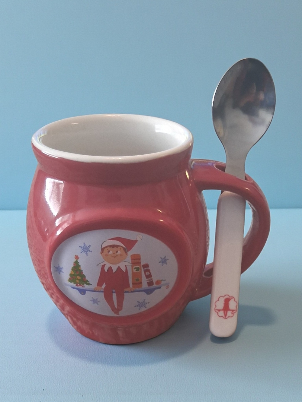 Elf On A Shelf Hot Chocolate Christmas Mug With Spoon